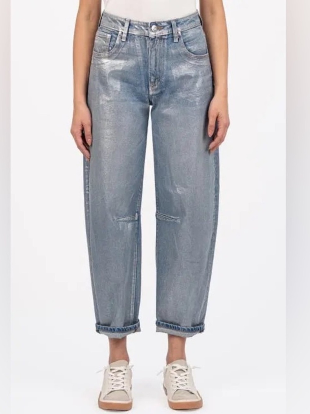 Kut from the Kloth Ashley Slouchy Barrel High Rise Shimmer Jeans 00